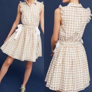 Shoshanna Gingham Double-Tie Dress